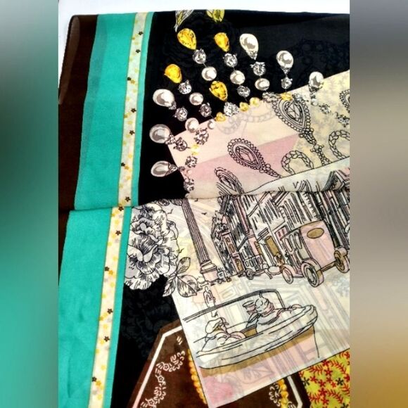 Silk Scarf Paris New York Large - Picture 8 of 13